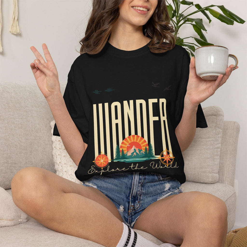 Wander Explore the World Vintage Adventure T-Shirt