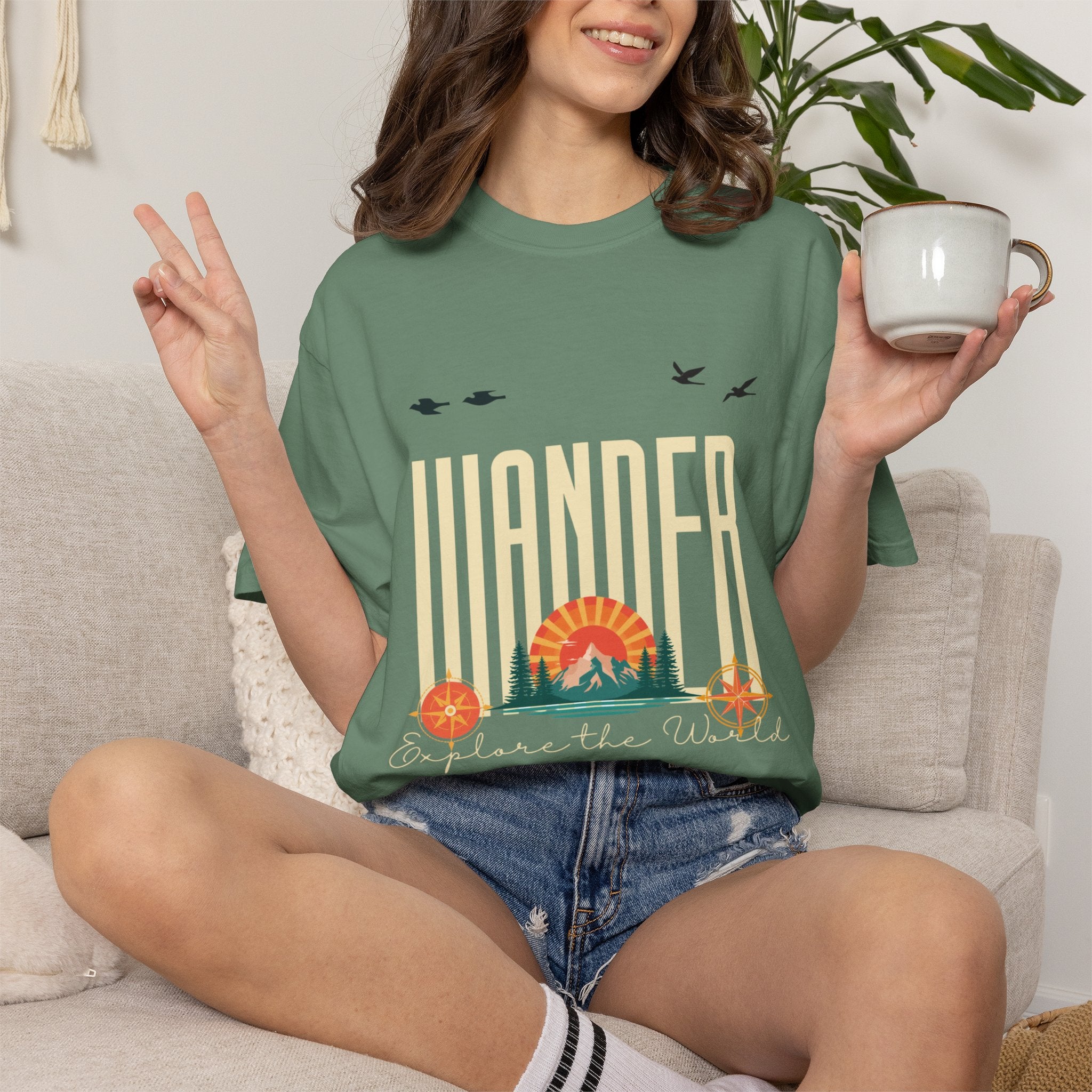 Wander Explore the World Vintage Adventure T-Shirt