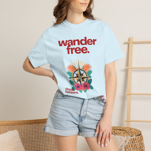 Wander Free T-Shirt – Tropical Adventure Travel Tee