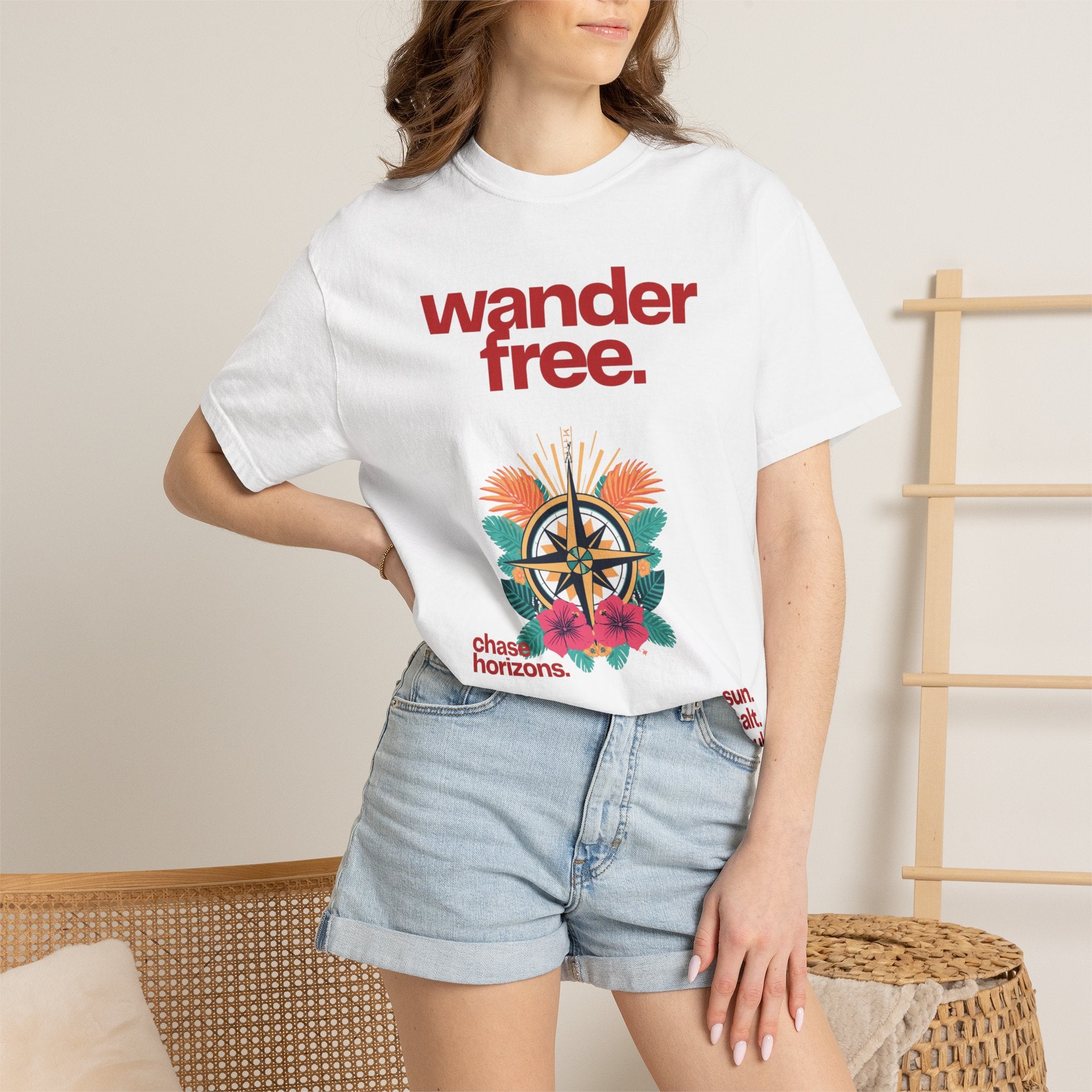 Wander Free T-Shirt – Tropical Adventure Travel Tee