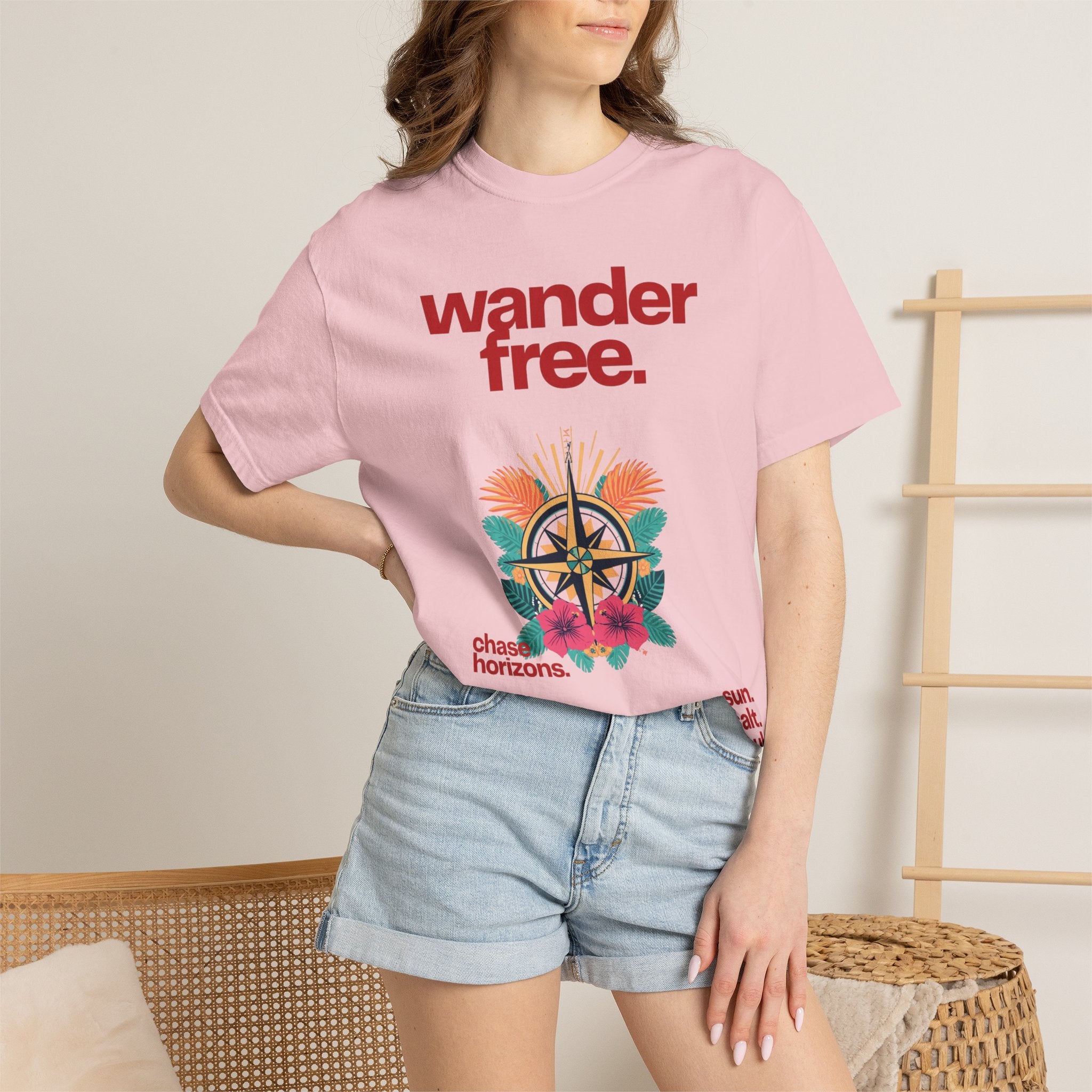 Wander Free T-Shirt – Tropical Adventure Travel Tee